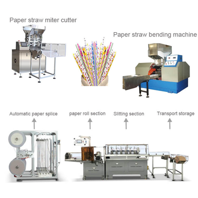 Auto Splicing Colorful Multi Knife Straw Manufacturing Machine For Making Paper Straws