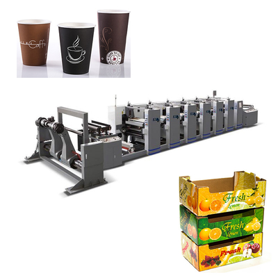 Doctor Blade 8 Colour Paper Cup Printing Machines For Carrier Bags