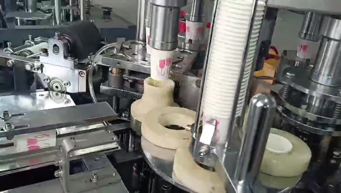 ultrasonic disposable coffee paper cup making forming machine