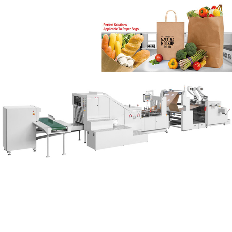 Fully Auto Takeaway Food Paper Bag Manufacturing Machine 430mm Length