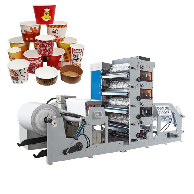 Ceramic Anilox Cylinder Paper Cup Printing Machines Magnetic Power Brake Controlled