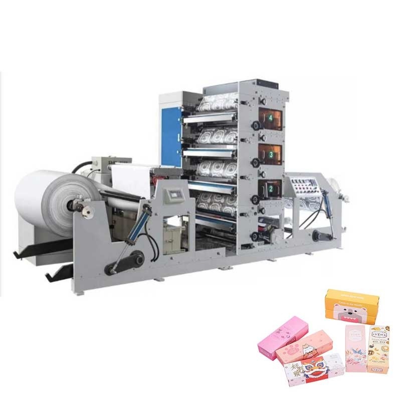 4 Colors Stack Paper Cup Flexo Printing Machine 850mm Width