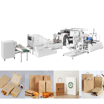 PLC Control Fast Food Paper Bag Manufacturing Machine 8500kg