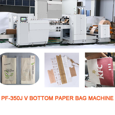 Automatic 30-80gsm Kraft Food Paper Bag Making Machine With Printer
